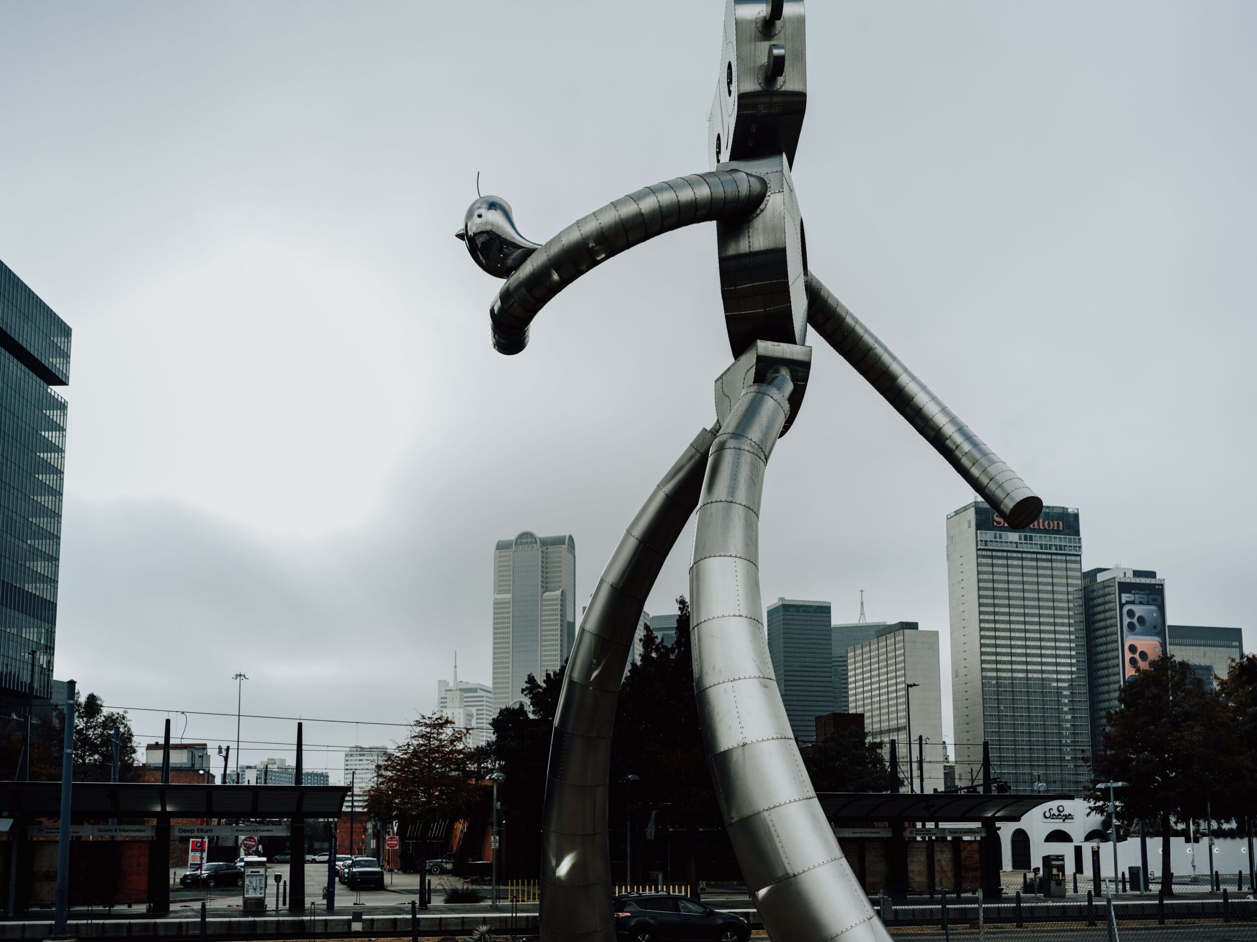 travelling man in downtown dallas shot on hasselblad x2d2 by william bichara