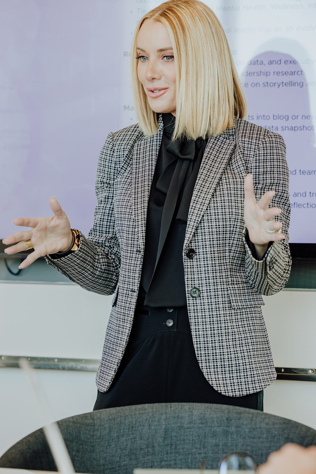 Corporate lifestyle branding photo of Holly Wittenberg at HarmoniaBio Search session by William Bichara Dallas photographer