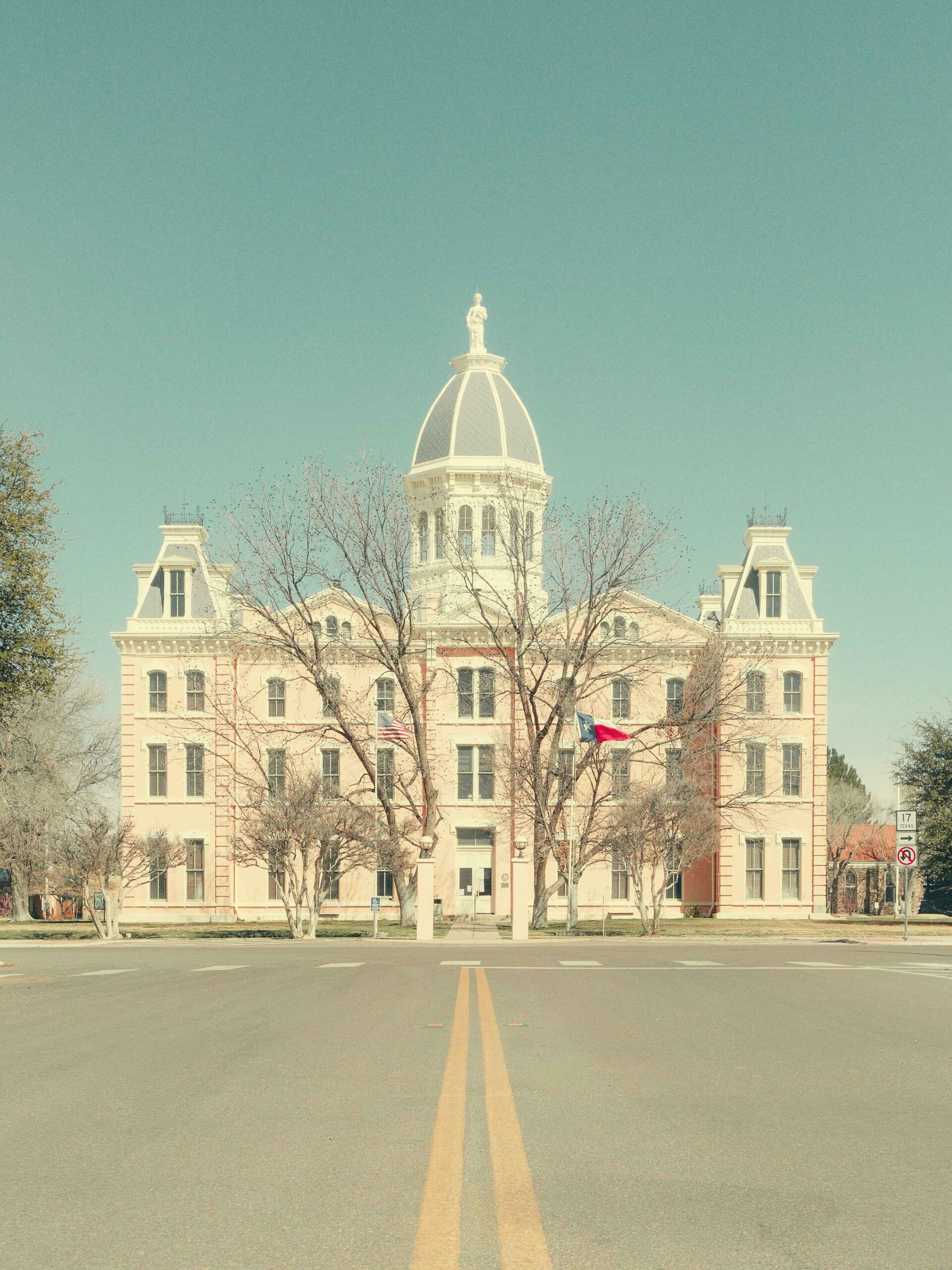 the presidio county courthouse in marfa texas is a historic building completed in 1887 designed by architect alfred giles photographed by william bichara
