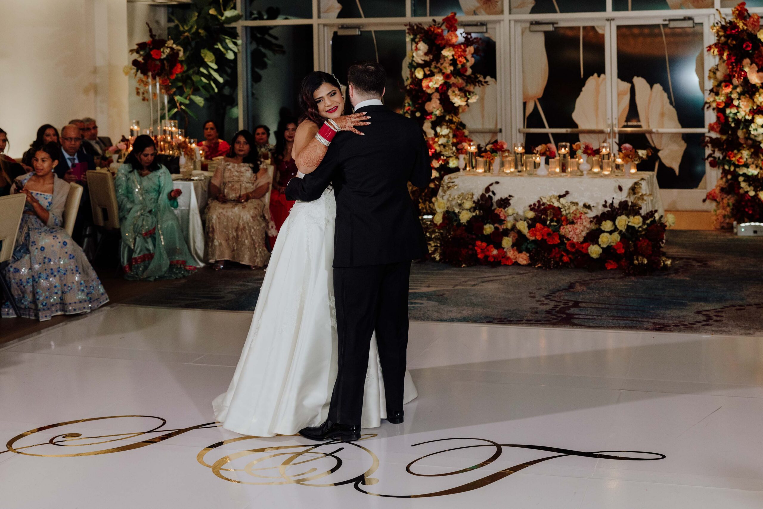 surbhi and travis Multicultural wedding reception at Renaissance Dallas Hotel Dallas Texas photographed by William Bichara