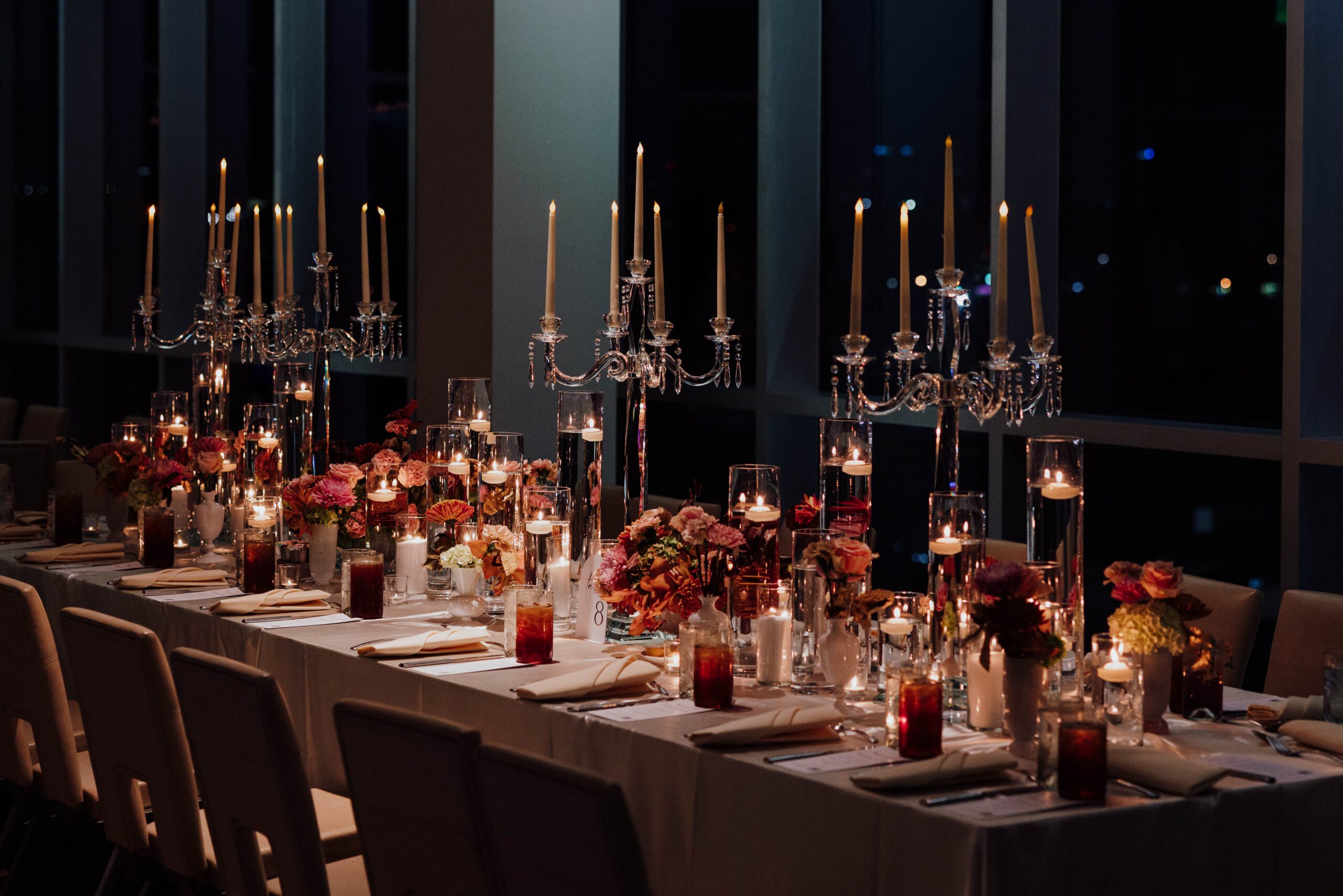 Wedding reception decor by RAO Factor Decor at Renaissance Dallas Hotel for Surbhi and Travis fusion wedding