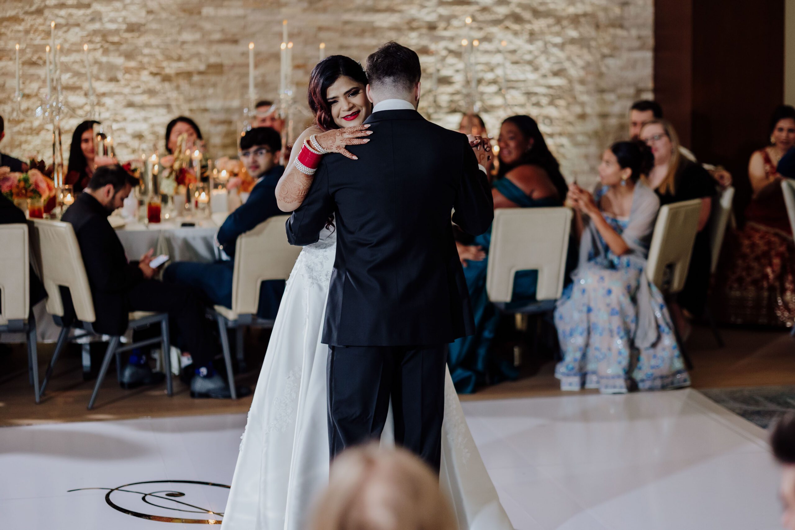 Surbhi and Travis during their first dance at reception at the Renaissance Dallas Hotel in Dallas Texas