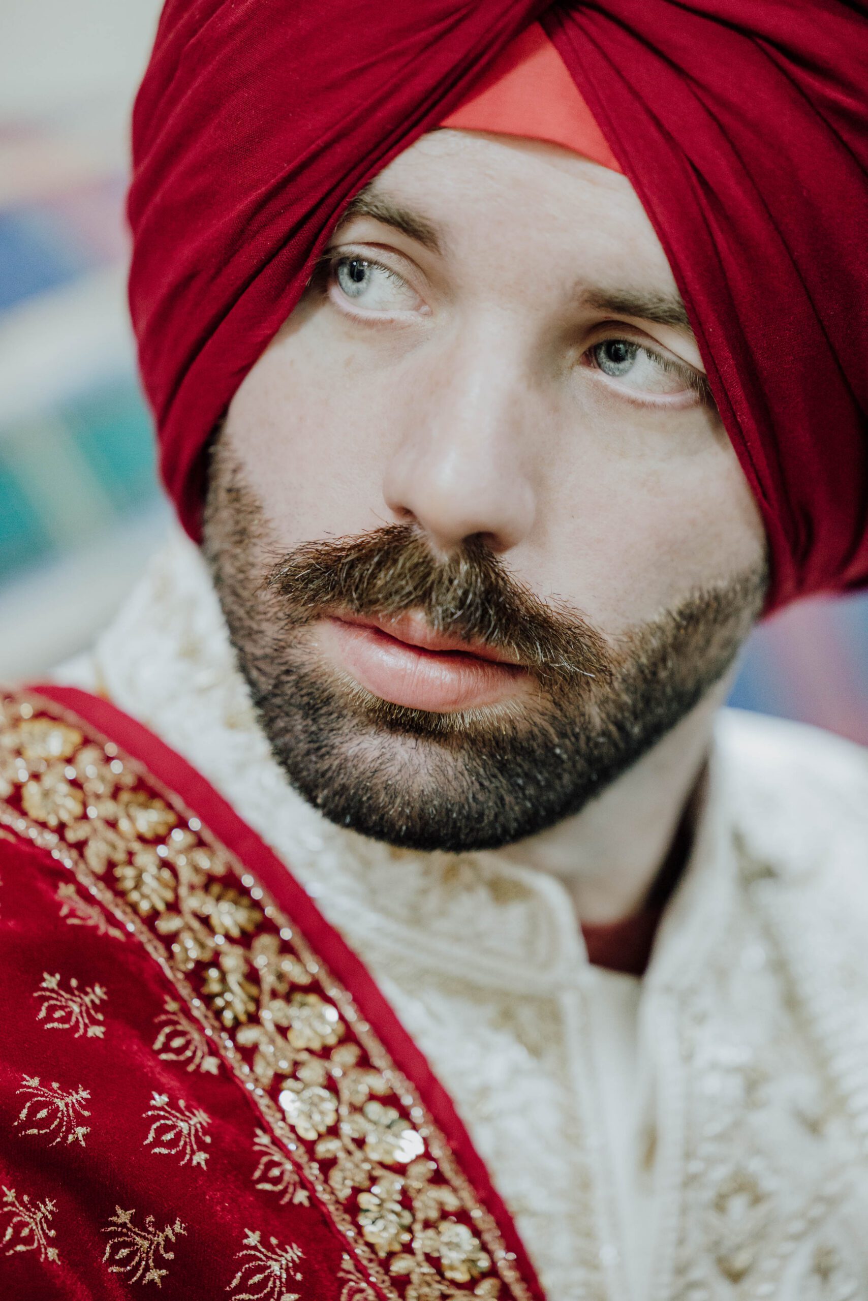 grrom travis before his barat and ceremony at gurdwara sikh sangat euless texas
