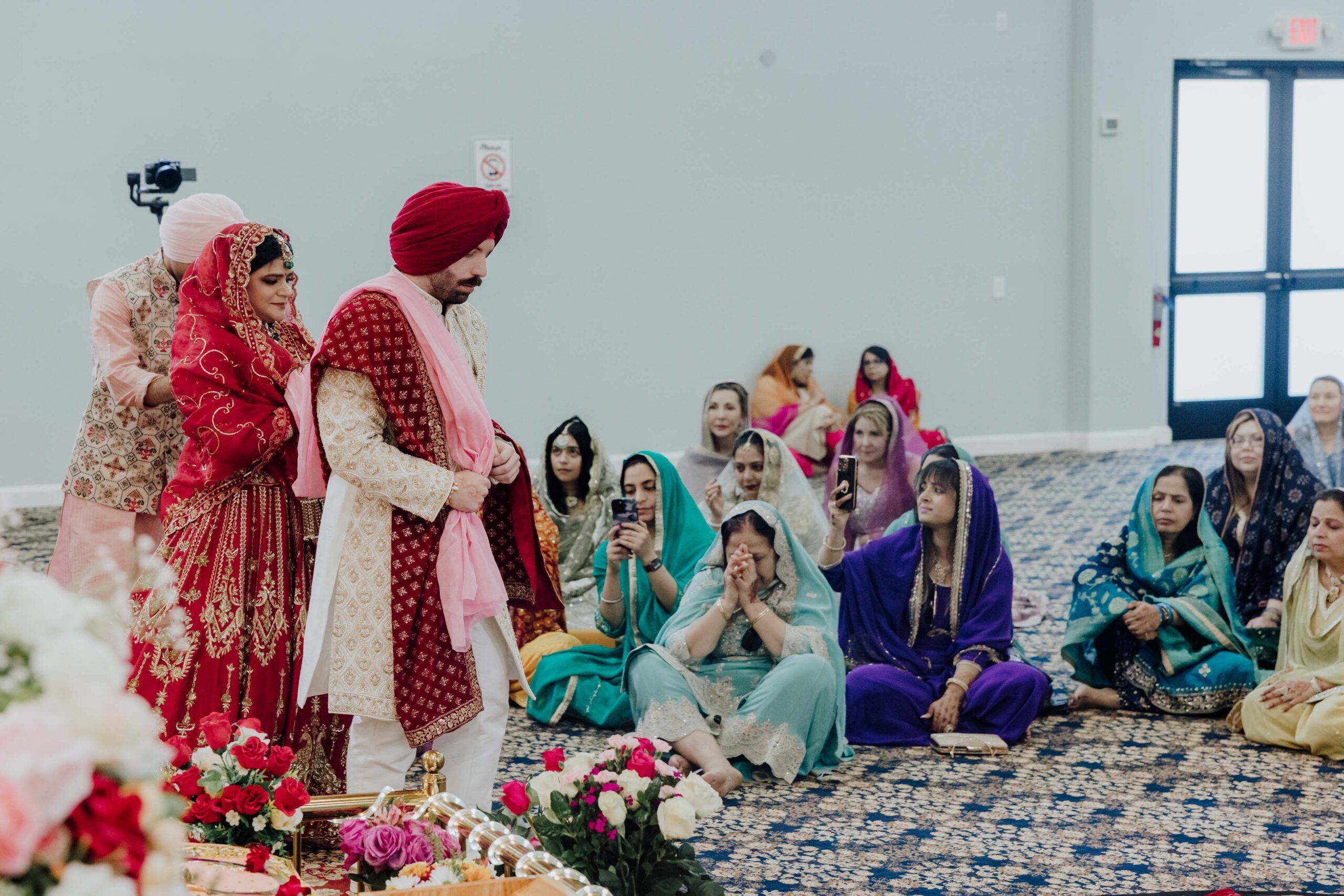 Sacred Sikh wedding ceremony detail at Gurdwara Sikh Sangat Euless Texas by Dallas photographer William Bichara